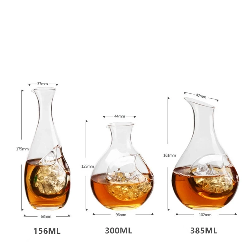 

Ice Flask Glass Crystal Glass Ice Jug Wine Sake And Red Wine Dispenser Bar Accessories Barware Wine Decanter Glass Flask