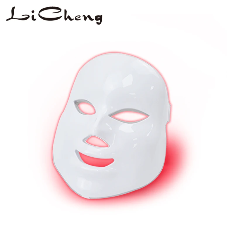 LiCheng beauty Photon светодиодный маска для лица терапия 7 цветов светильник для ухода за кожей омоложение морщин удаление акне уход за лицом Красота спа