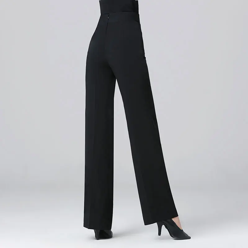 Женские модные стильные современные брюки с высокой талией для бальных танцев