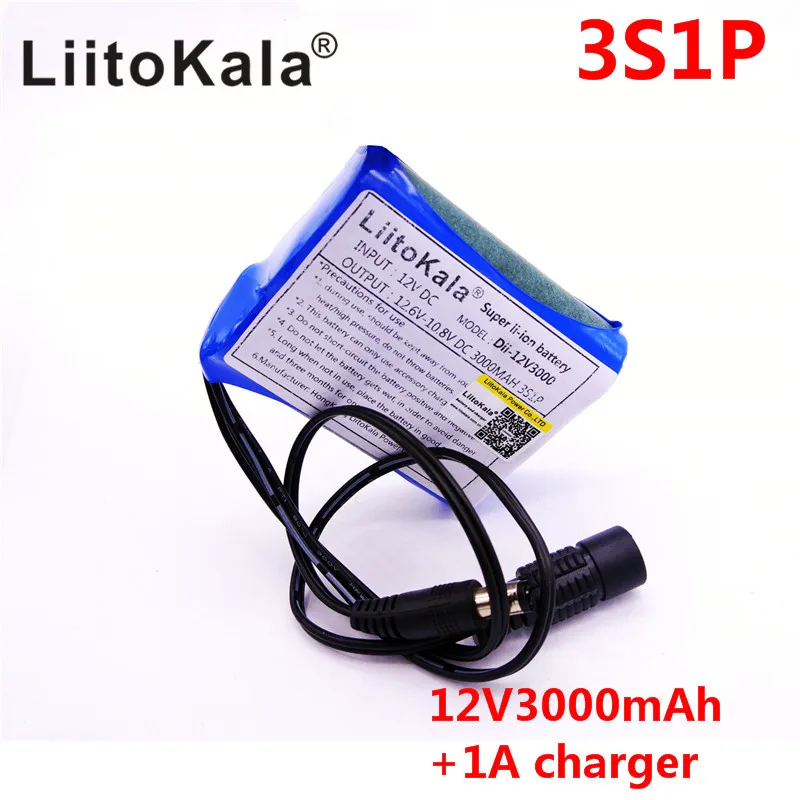 Литий-ионный аккумулятор HK LiitoKala Dii-12V3000 12 В постоянного тока 3000 мАч 18650 переменный