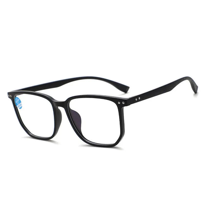 

New TR90 Anti Blue Light Spectacle Frame Men's Literature and Art Retro Eyeglasses Women's Wood Grain Comfortable Myopia Eyewear