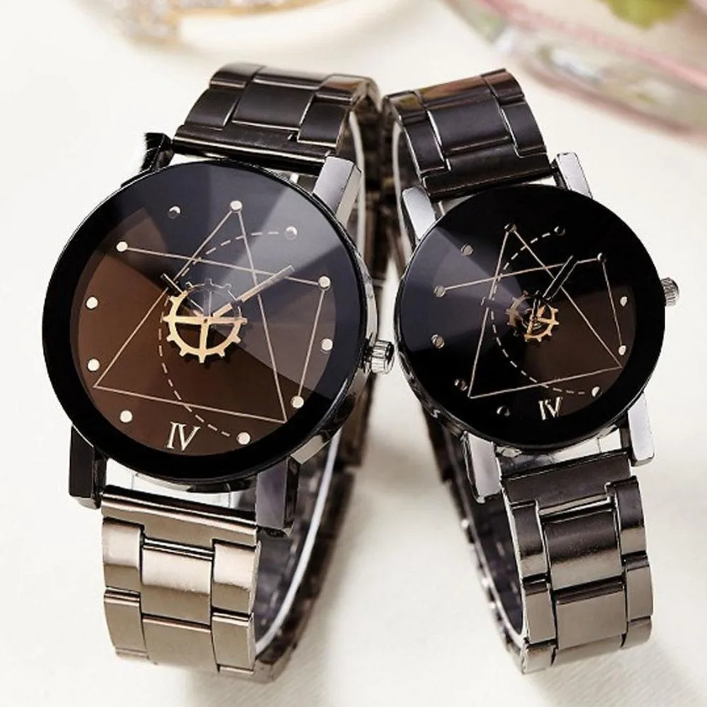 Горячая Распродажа пара кварцевых аналоговых наручных часов корейские Ретро