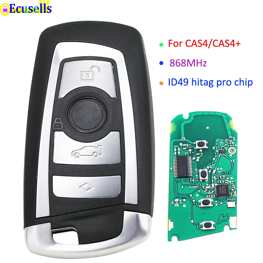 4 кнопки 868 МГц дистанционный ключ для BMW F CAS4 5 серии 7 F01 F02 F03 F04 F11 F07 F10 F30 с маленьким
