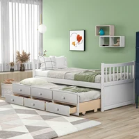 Bed Frame Captain's Bed Twin Daybed For Bedroom Home Furniture Bed Frame With Storage Drawers Trundle Bed Modern
