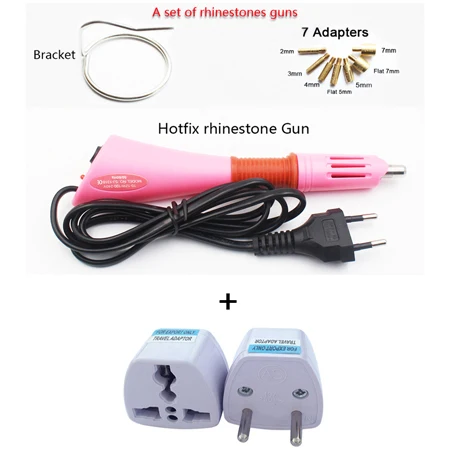gun X Plug converter Нагревательные камни инструмент исправление стразы аппликатор палочка пистолет использовать для Стразы Кристалл страз исправление DIY Стразы для одежды - Цвет: gun X Plug converter