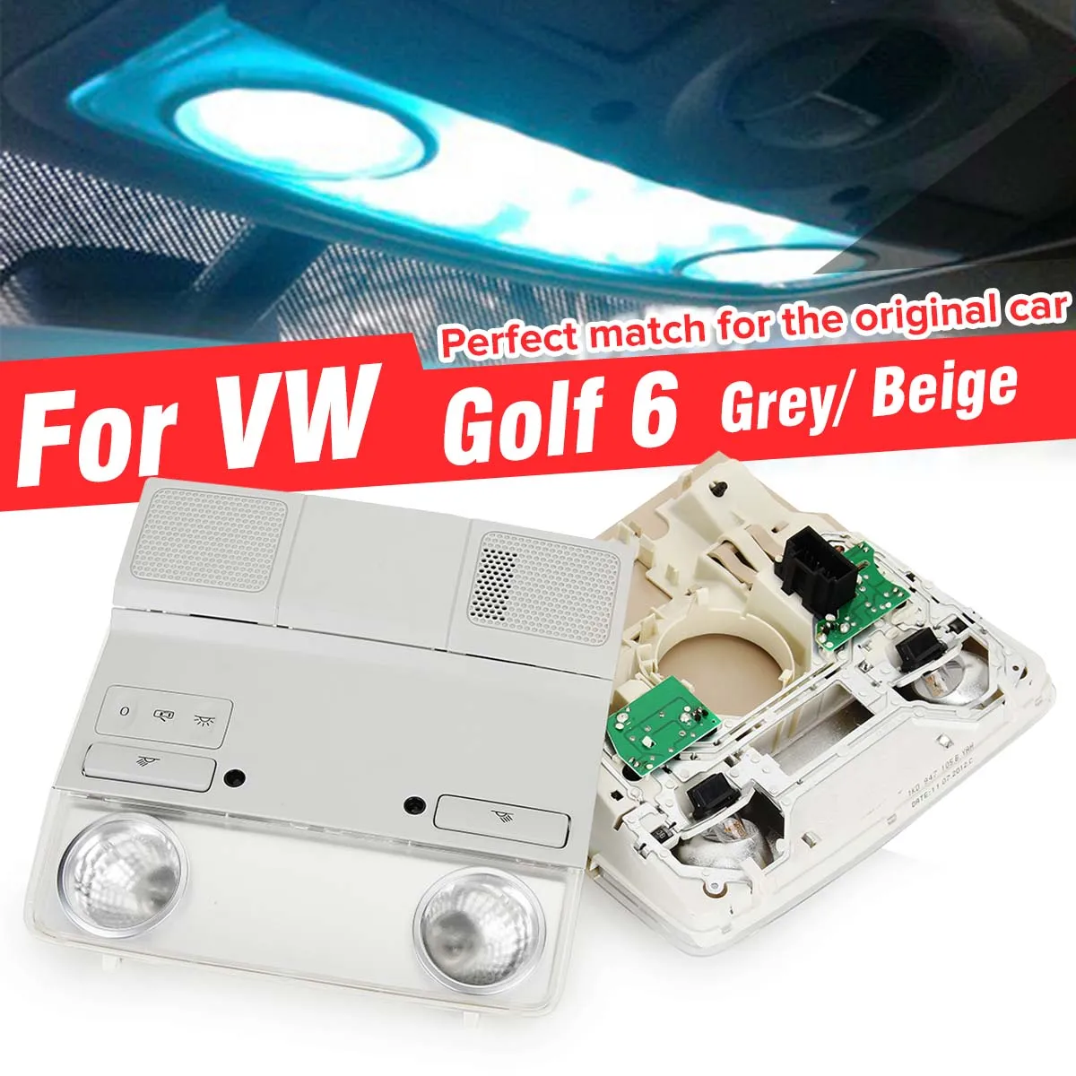 Лампа для чтения верхней крыши салона автомобиля с красным светильник елем света