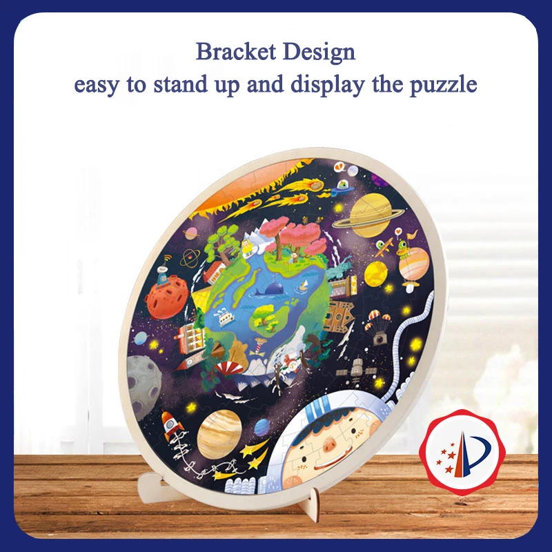 TOI Солнечный Системы головоломка Ранние обучающие игрушки 102P деревянный ребенка