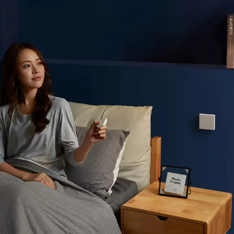 Беспроводной настенный выключатель Aqara D1 с дистанционным управлением работает