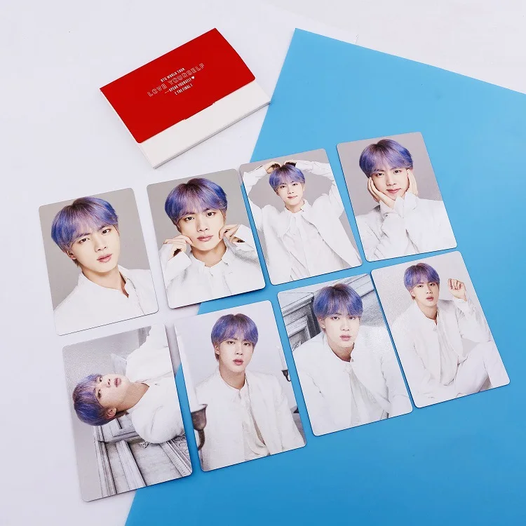 love yourself the final small gift Photo cards v jungkook jimin rm suga jh jin - Цвет: jin