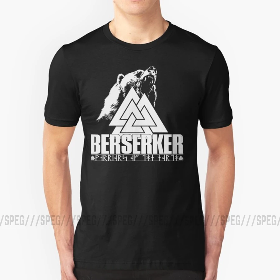 Изготовленные на заказ футболки Berserker Warriors Of The North Viking Berserker мужские хлопковые футболки Лучшие продажи мужские футболки