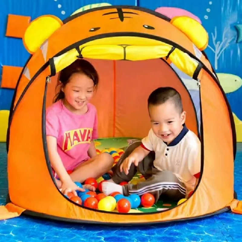 

Children Outdoor Tent, Cartoon Bear Tiger Bear Panda Tent Beach Play Game House Play Kids Indoor Outdoor Child Toys Tent