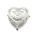Шкатулка для ювелирных изделий в форме сердца с гравировкой, персонализированный подарок для сестер, надевания, друзей, гостей в душе