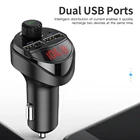 Двойное автомобильное зарядное устройство, FM-передатчик, Bluetooth совместимое с автомобильным аудиоплеером 4,2, mp3-плеером, TF-картой А, автомобильное зарядное устройство для телефона Xiaomi Mi