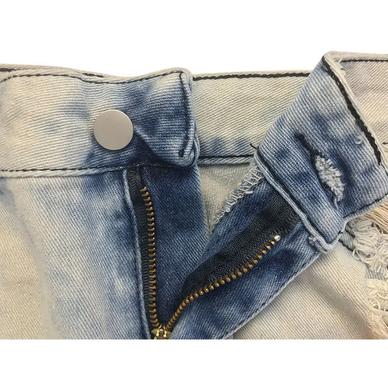 

2020 New Fashion Autumn And Winter Women's Jeans Sexy Hot Style Hole Skinny Pants with Slit buttons for Trousers