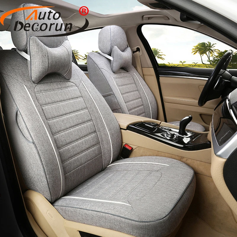 Чехлы AutoDecorun из льняной ткани для автомобильных сидений Audi A1 12 шт./компл. |