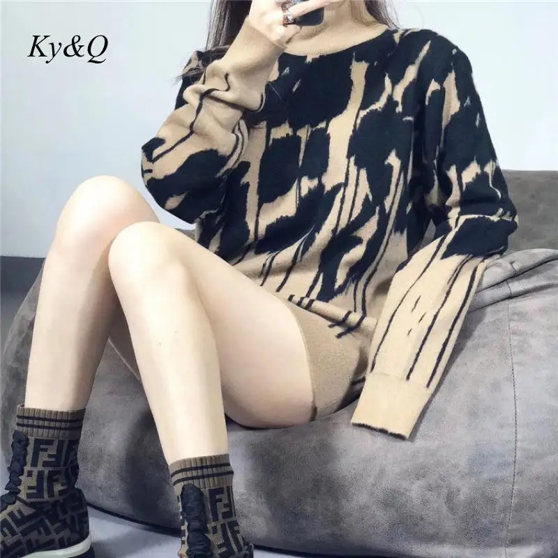 Брендовый дизайн 2020 зимний женский винтажный пуловер Цветочный жаккардовый