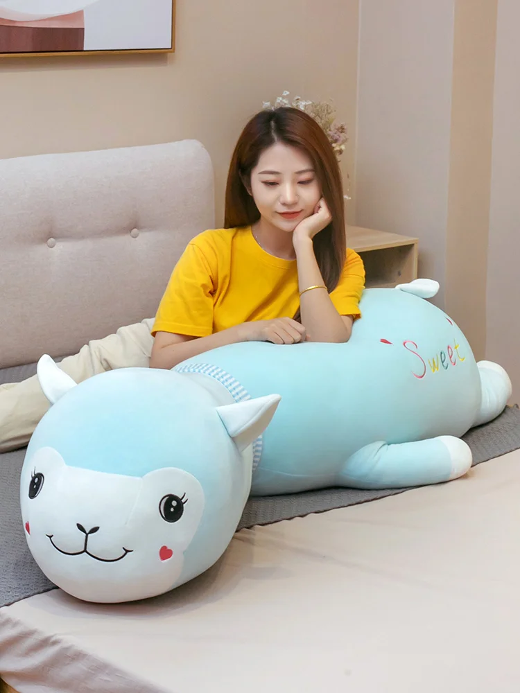 

Nice 1PC 60-150CM Super Soft Lying Alpaca Plush Toy Japanese Alpaca Soft Stuffed Cute Sheep Llama Animal Sleep Pillow Kids Gift