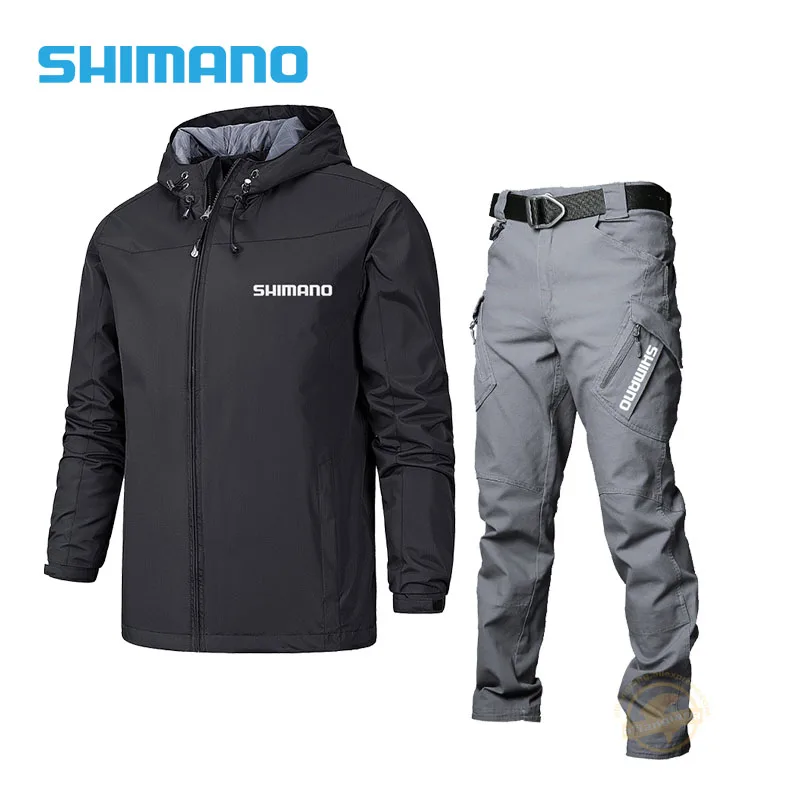 

SHIMANO Fishing Clothing Breathable Men's Outdoor Fishing Suits Sport High Quality Hiking Hooded Fishing Clothing Windproof Suit