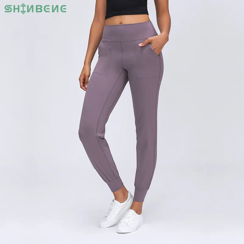 

SHINBENE COZY Naked-feel Workout Gym Joggers Women Butter Soft 4-way Stretch Yoga Pants Fitness Athletic Joggers with Pocket