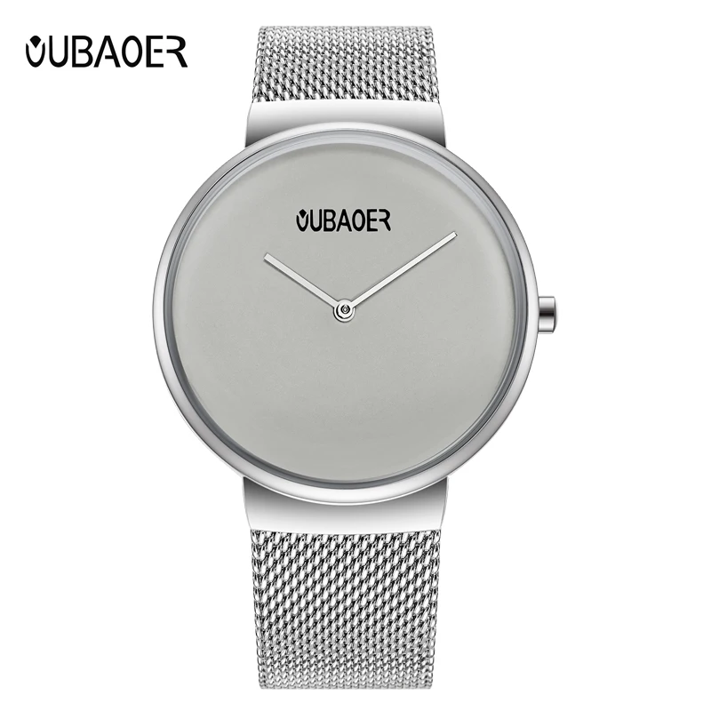 Часы Reloj pareja OUBAOER для пар Роскошные Кварцевые часы из нержавеющей стали мужчин и