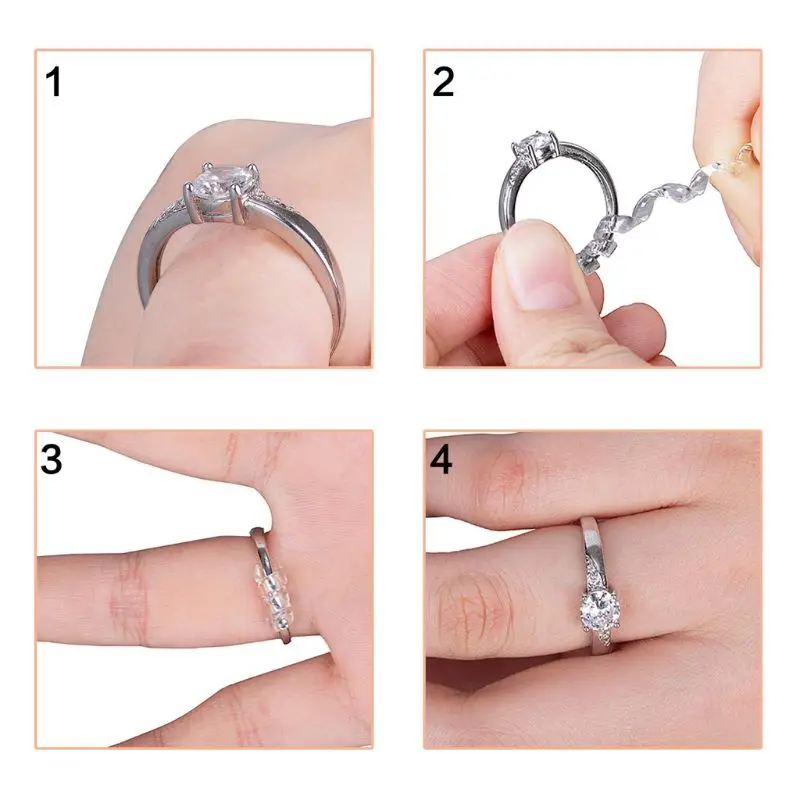 

14Pcs Invisible Ring Size Adjuster for Loose Ring Size Reducer Spacer Ring Guard