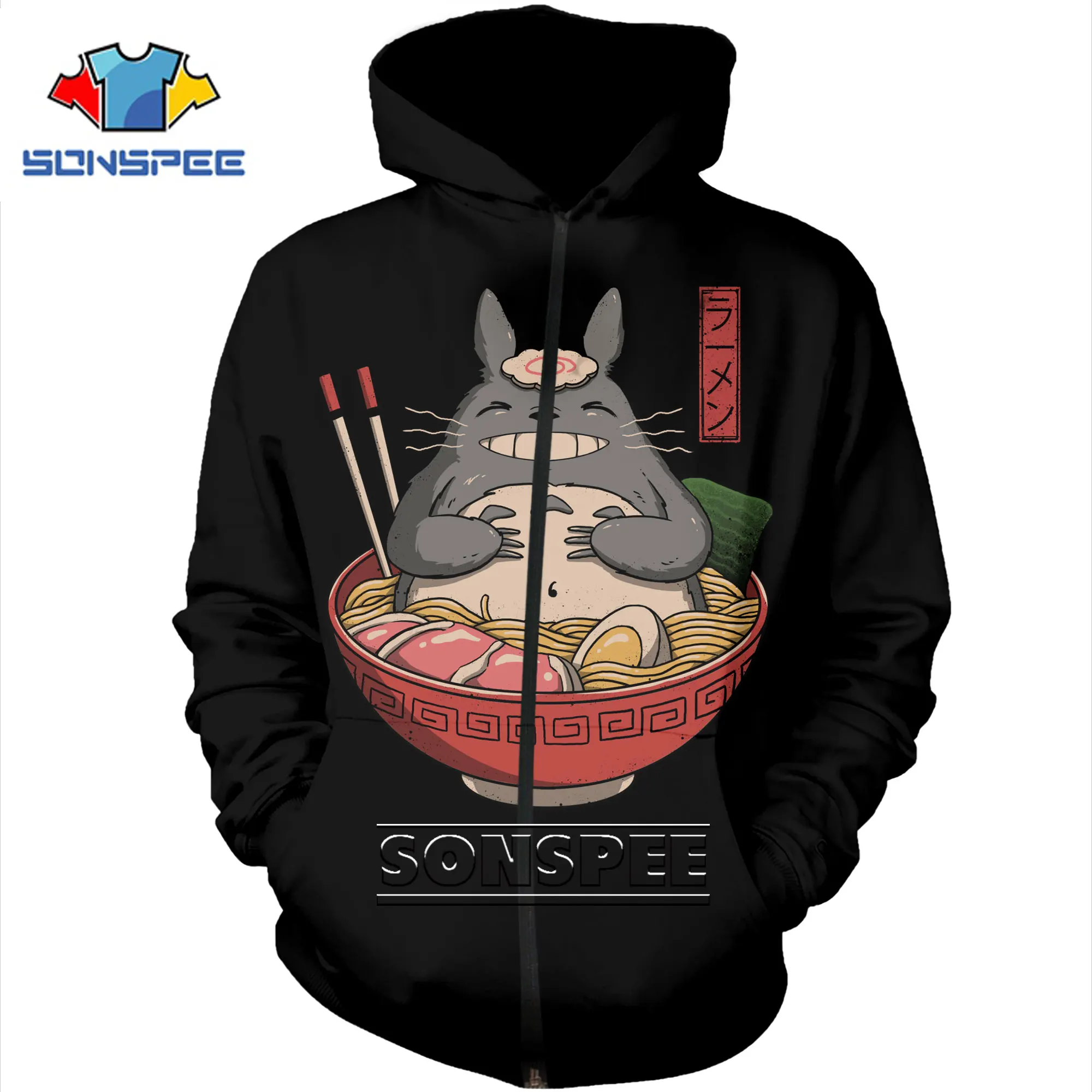 

Miyazaki Hayao Anime My Neighbor Totoro Zipper Hooded Hoodies 3D Print Colorful Eye Men Women Youth Casual Harajuku Hoody