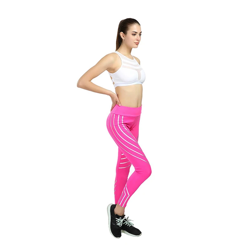Кайли розовый модные тонкие женские леггинсы с высокой талией эластичные фитнес