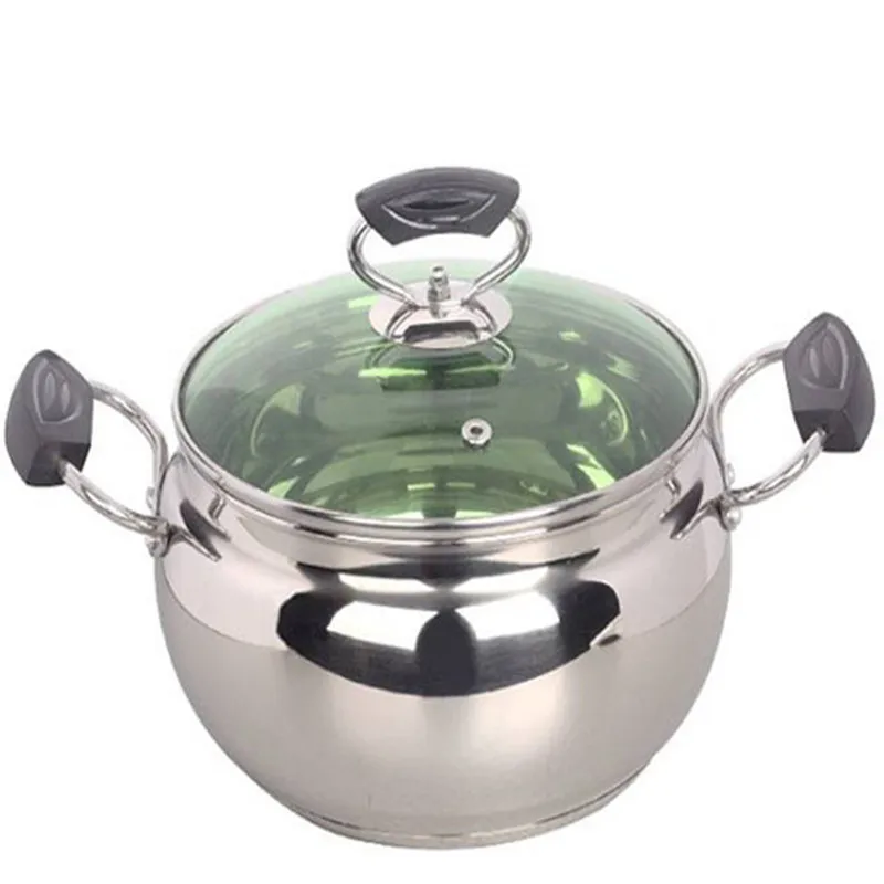 

Milk Pan Stainless Steel Baby Food Supplement Pot Double-layer Composite Bottom Saucepan Non-stick Cookware14cm/16cm/18cm/20cm