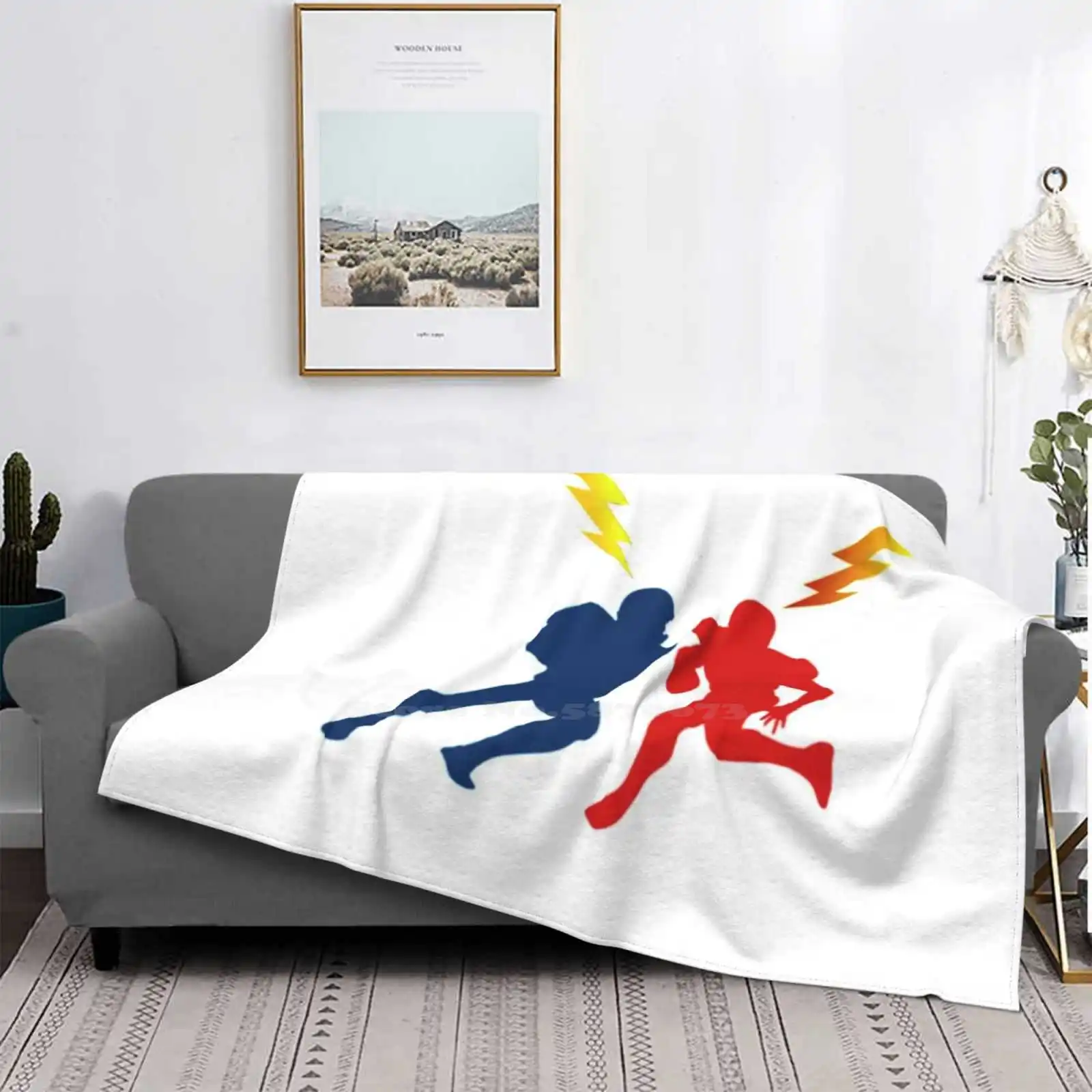 

Football American Confrontation. Super Cup . Rugby Ball. Derby. 23 Four Seasons Comfortable Warm Soft Throw Blanket Rugby Under
