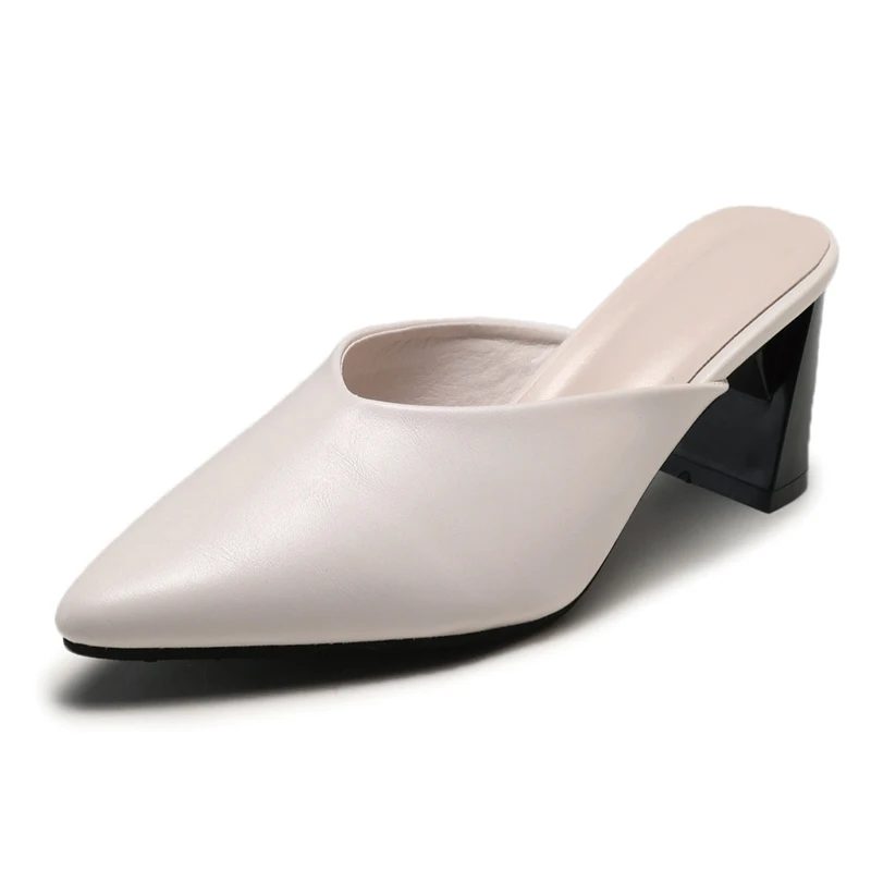 2021 Весенняя мода Женские туфли без пяток на высоких каблуках шлёпанцы для женщин