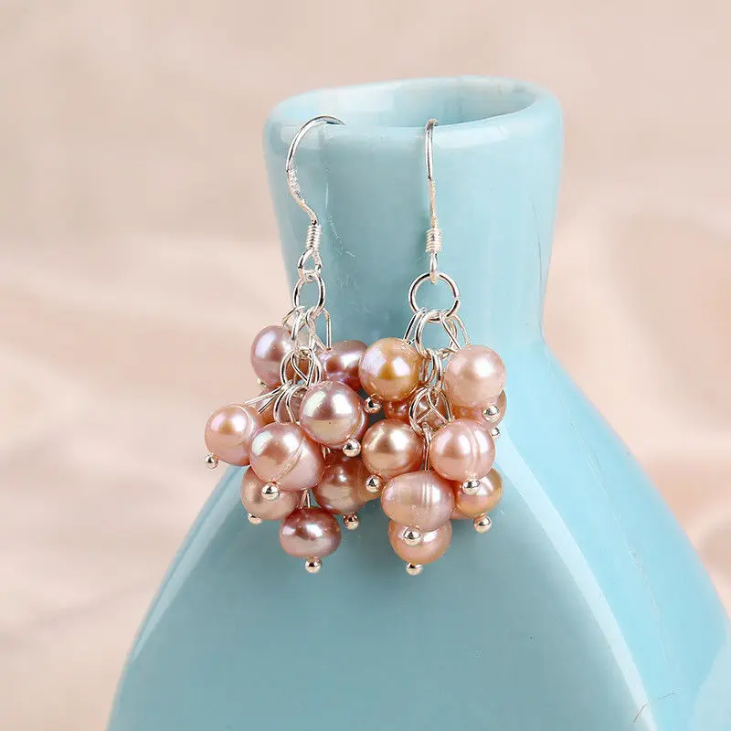 Серьги-подвески из натурального пресноводного жемчуга | Украшения и аксессуары