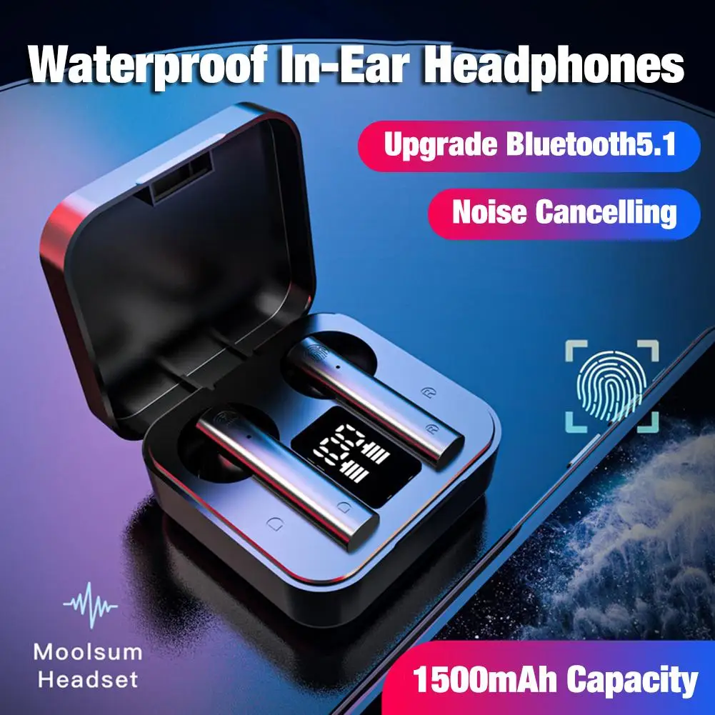 Новая беспроводная шумоподавляющая гарнитура Bluetooth 5 1 спортивные наушники IP4