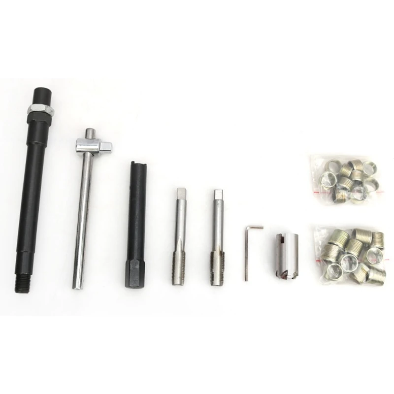 Spark Plug Thread Repair Rethreading Set 14Mm Metric - Tool Kit Comprehensive Taps Inserts | Обустройство дома