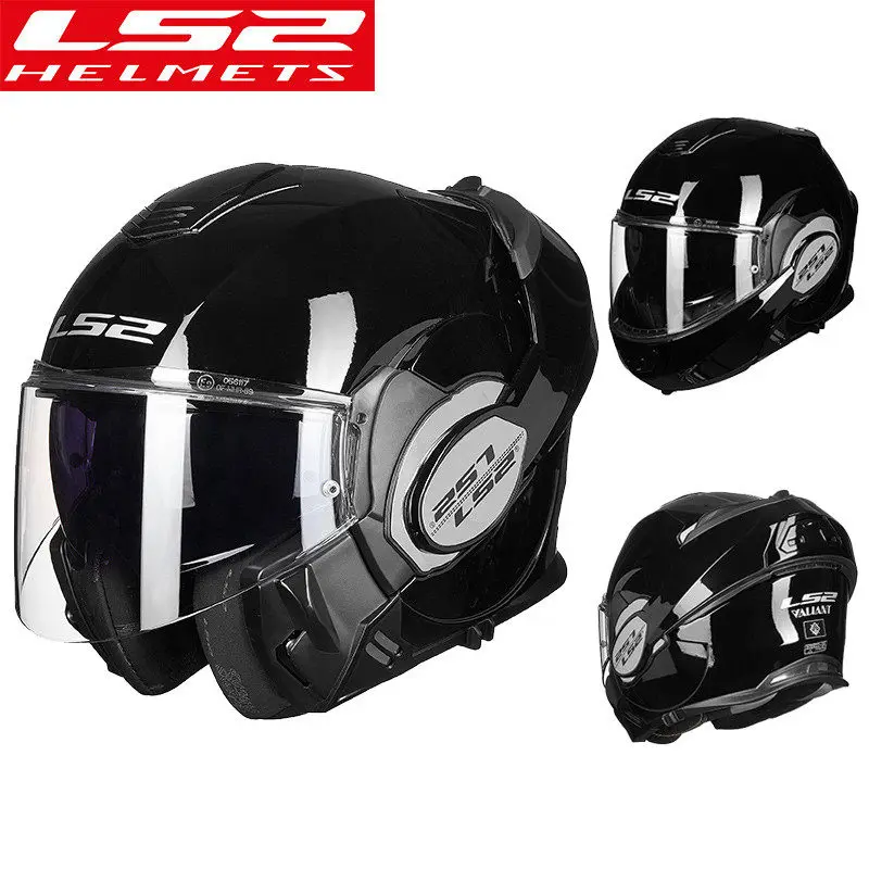 Мотоциклетные шлемы LS2 FF399 откидные модульные на все лицо с противотуманной