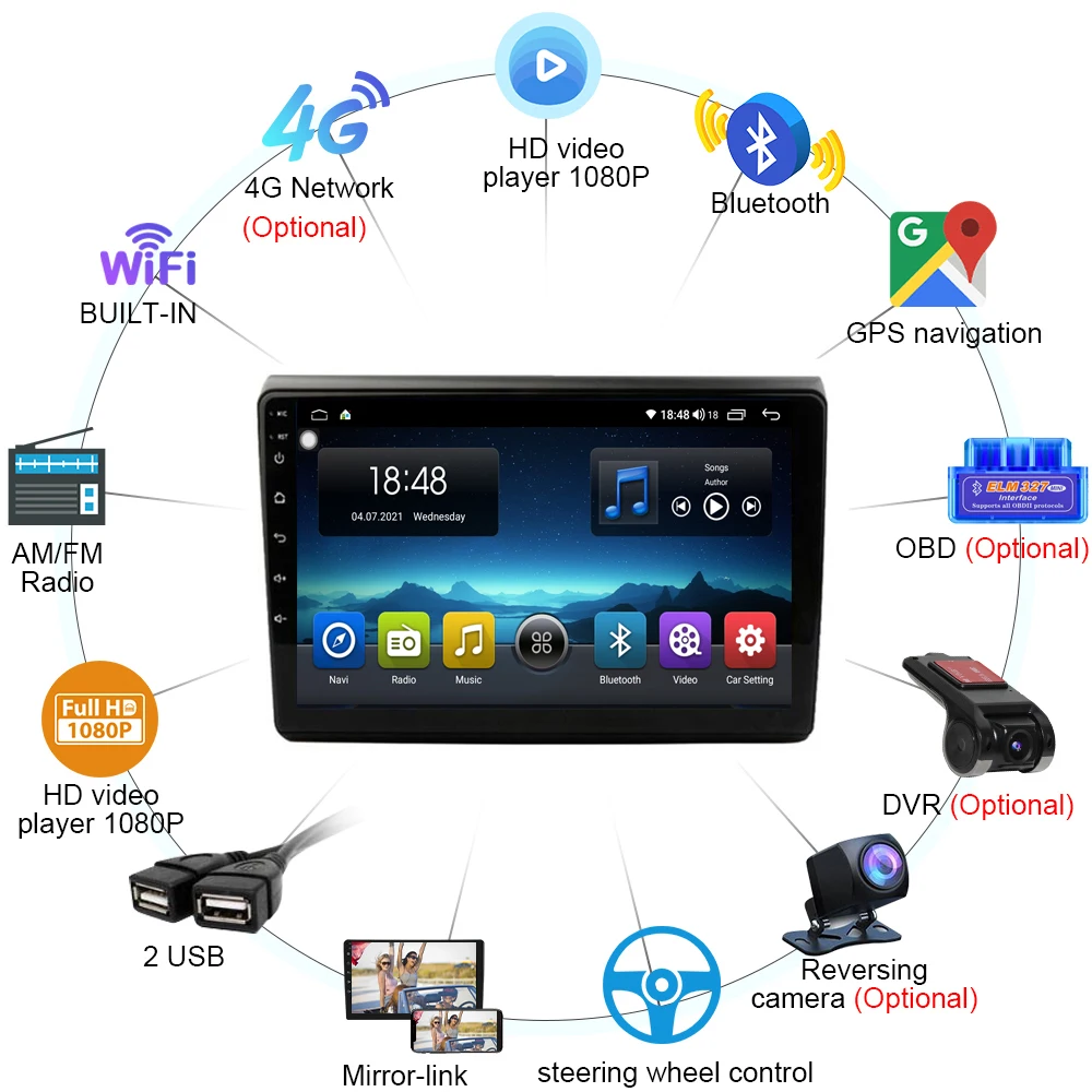 $121.90 8Core 6G+128G Car Radio GPS Android 11 Audio Multimedia Player 2 Din For Fiat Bravo 2007 2008 2009 2010 2011 2012 Carplay NO DVD