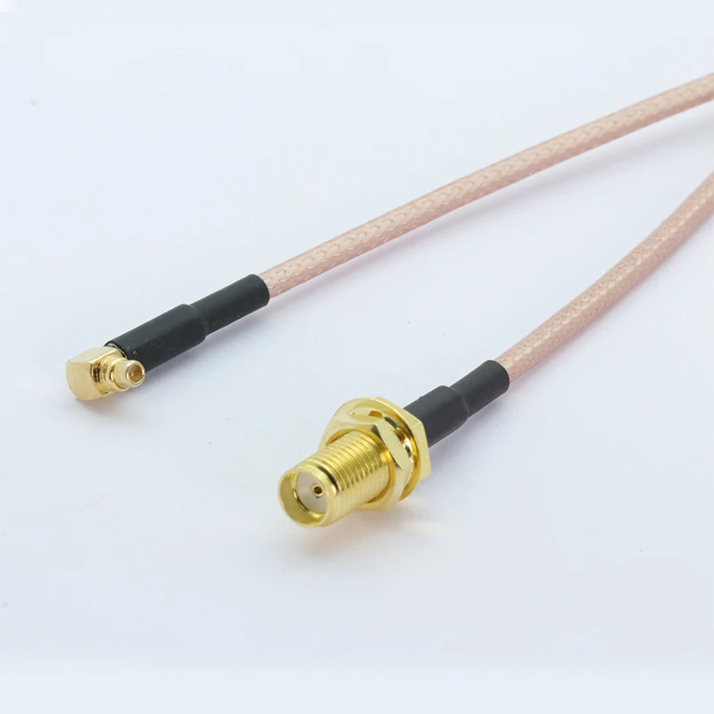 22 шт./лот SMA женский переборка к MMCX Мужской правый угол РЧ кабель в сборе RG316 Pigtail 26