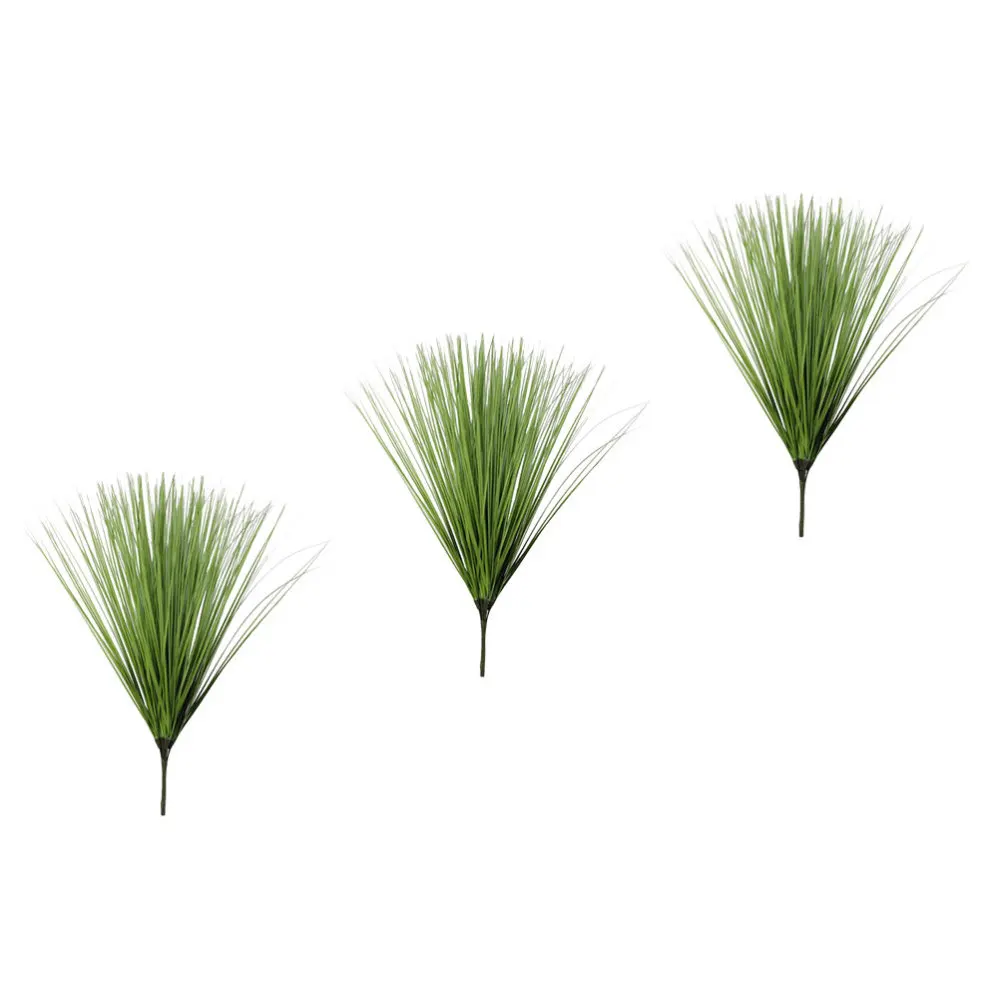 

3PCS Imitated Onion Grass Decor Lawn Engineering Flower Simulated Plants (Green)