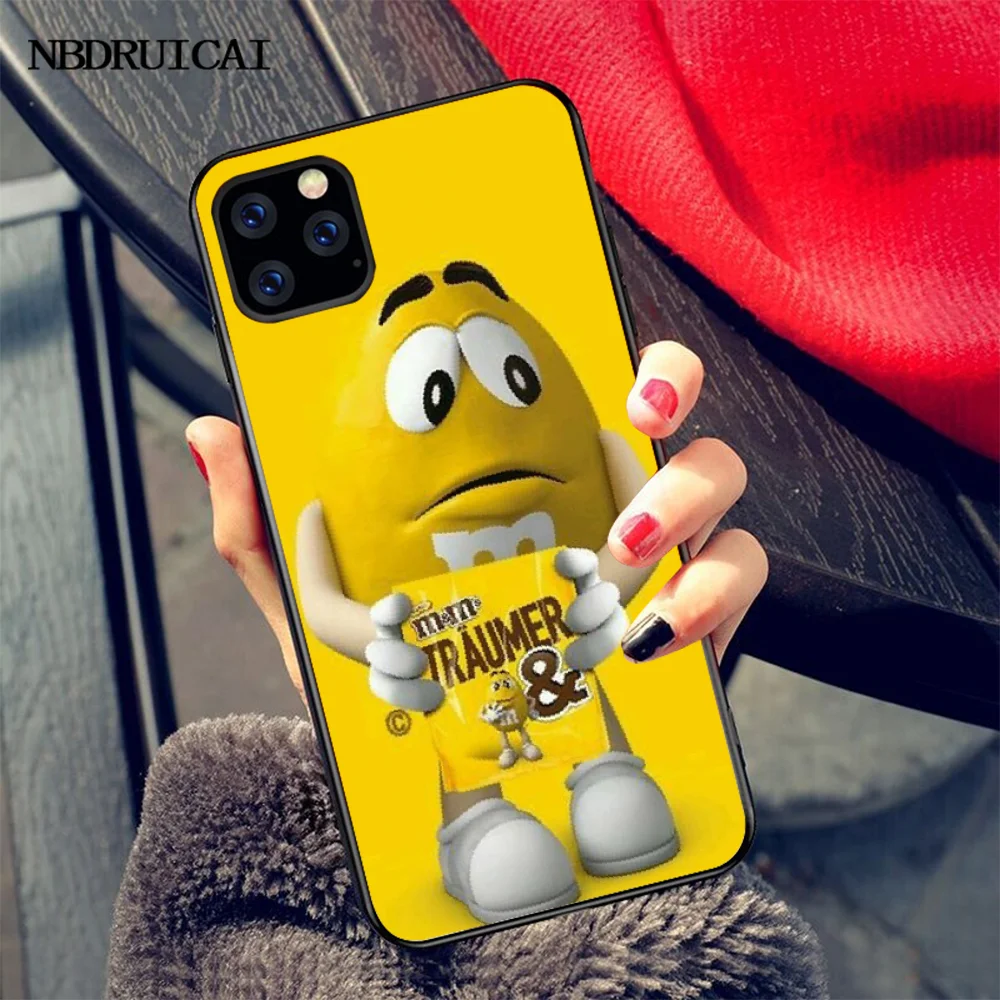 NBDRUICAI M &amp M's Chocolate Nutella Bottle черный мягкий чехол из ТПУ для iPhone 11 pro XS MAX 8 7 6 6S Plus X 5S SE