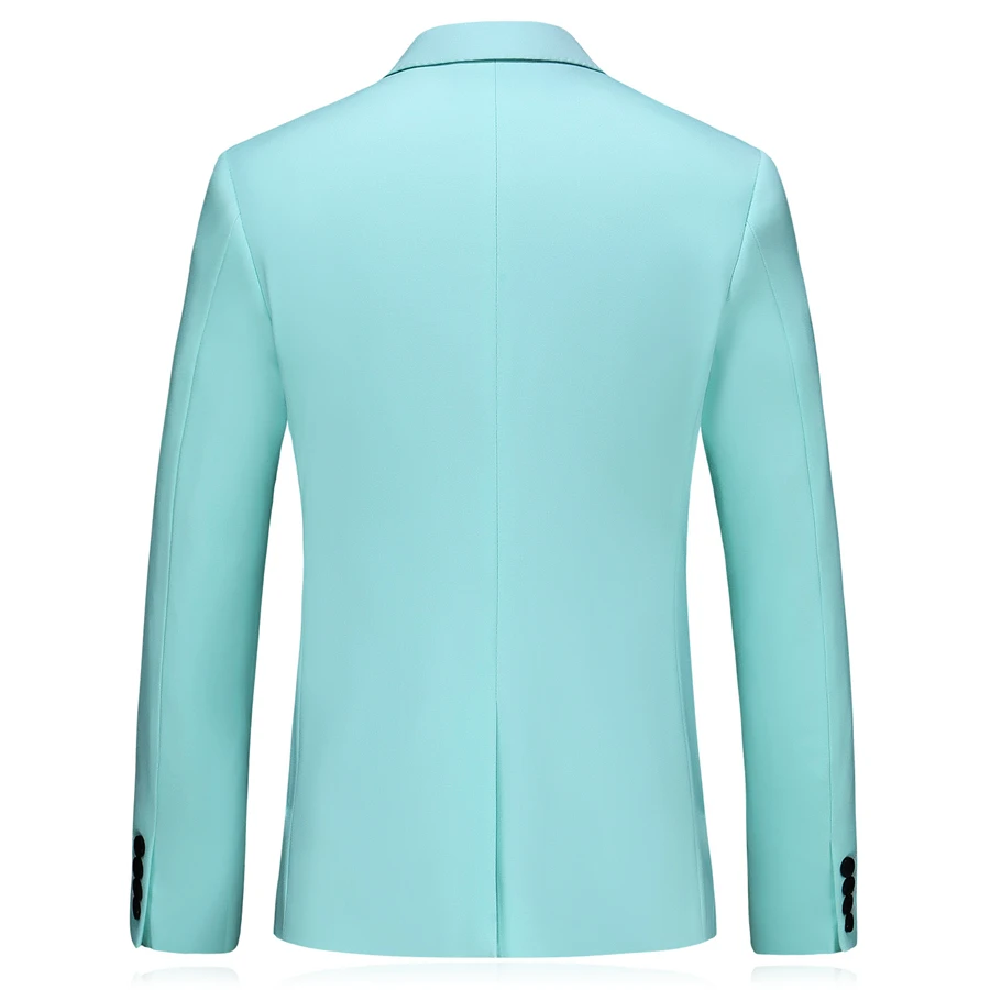 Plyesxale Мужской Блейзер Новое поступление 2019 Slim Fit Бирюзовый блейзеры для мужчин