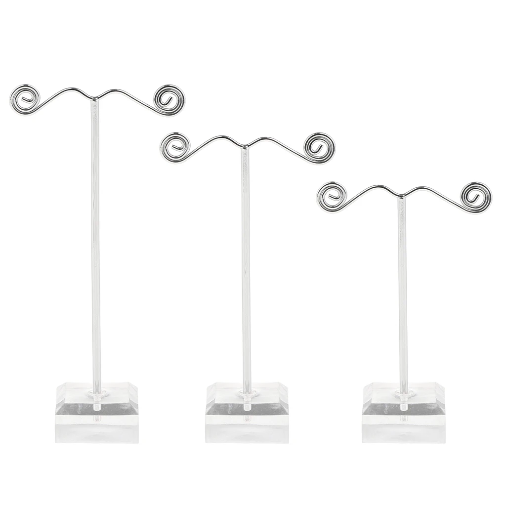 

Pack of 3 Metal Jewelry Display Stand for Tassel Drop Earrings Necklace Rack