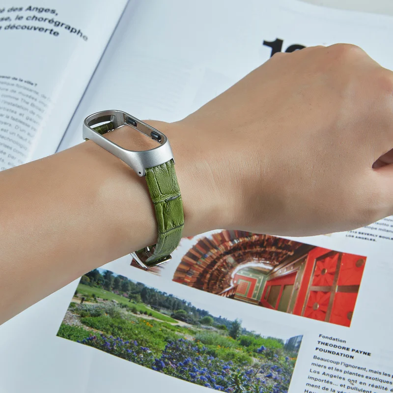 Браслет Millet 4 умный спортивный браслет водонепроницаемый для Xiaomi Mi Band кожаный