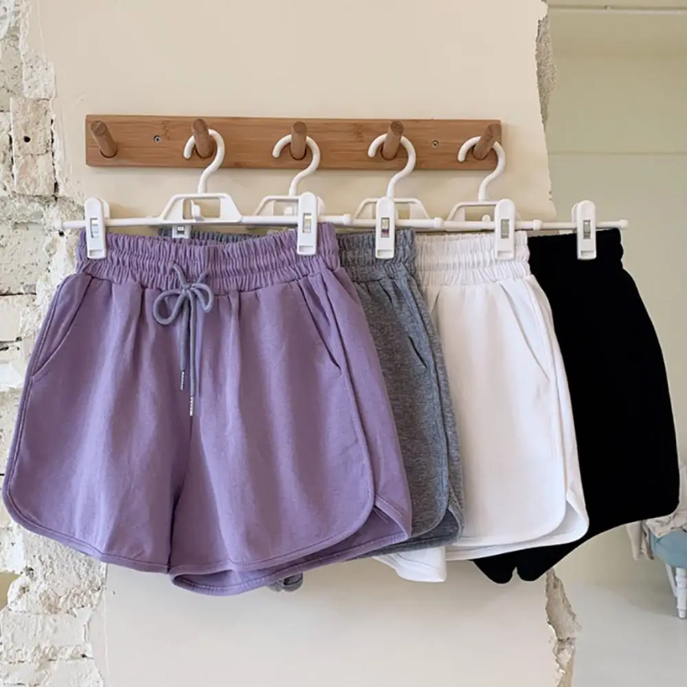 

Solid Color Lace Up Shorts Women Summer Loose Short Pants Trousers