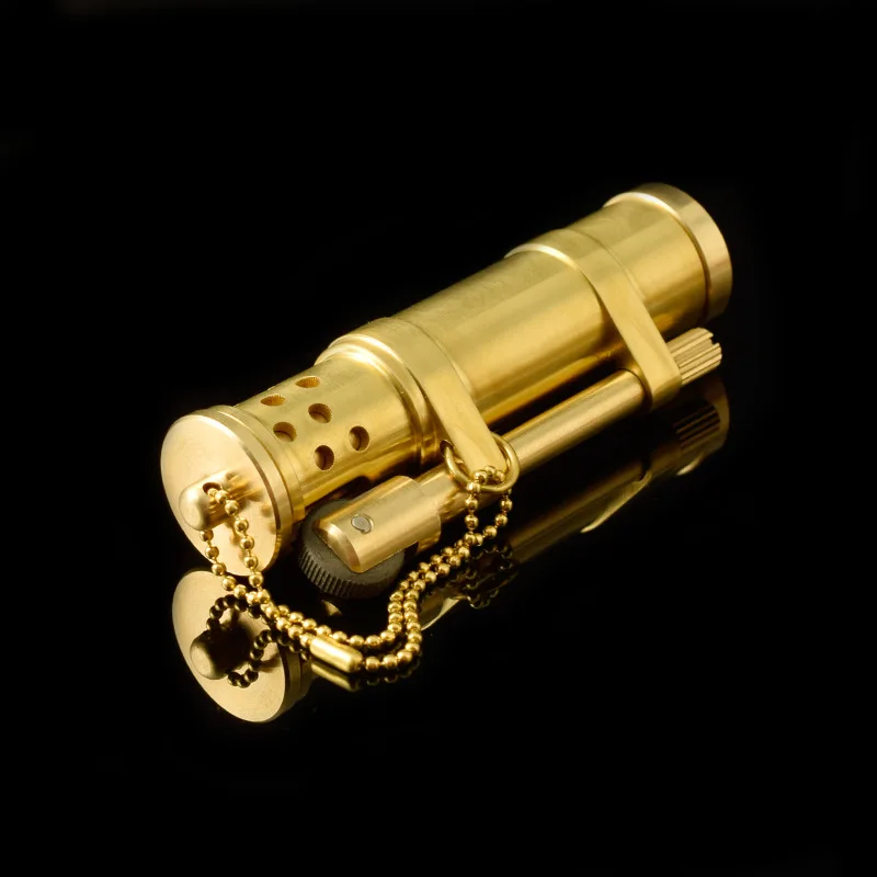 Тяжелая латунная бензиновая зажигалка высококлассная Зажигалка ручной работы