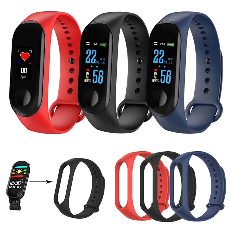 Dropshipping Silicone Wrist Strap Adjustable Bracelet Clasp For Original M3 USB Charging Smart Wristband Smart Accessories