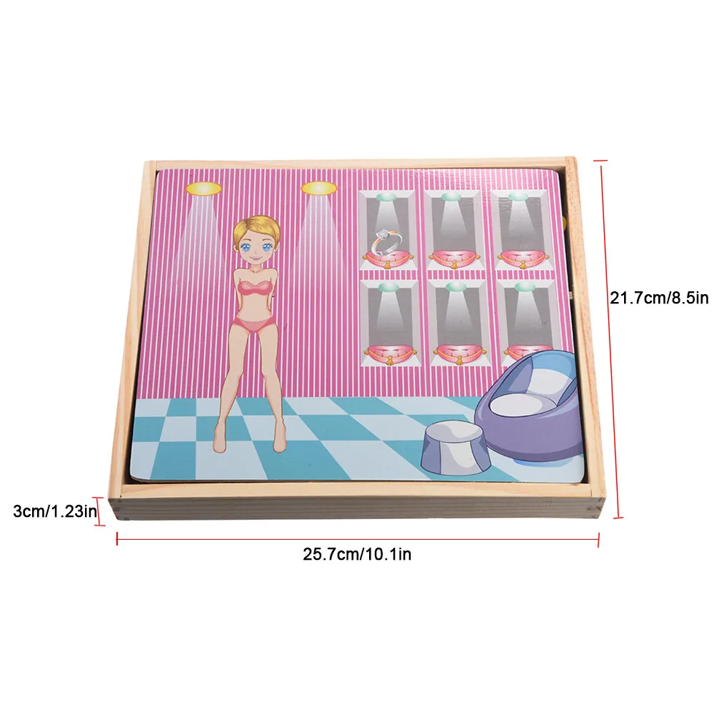 Новинка 2019 двойная деревянная магнитная головоломка для творчества Детские