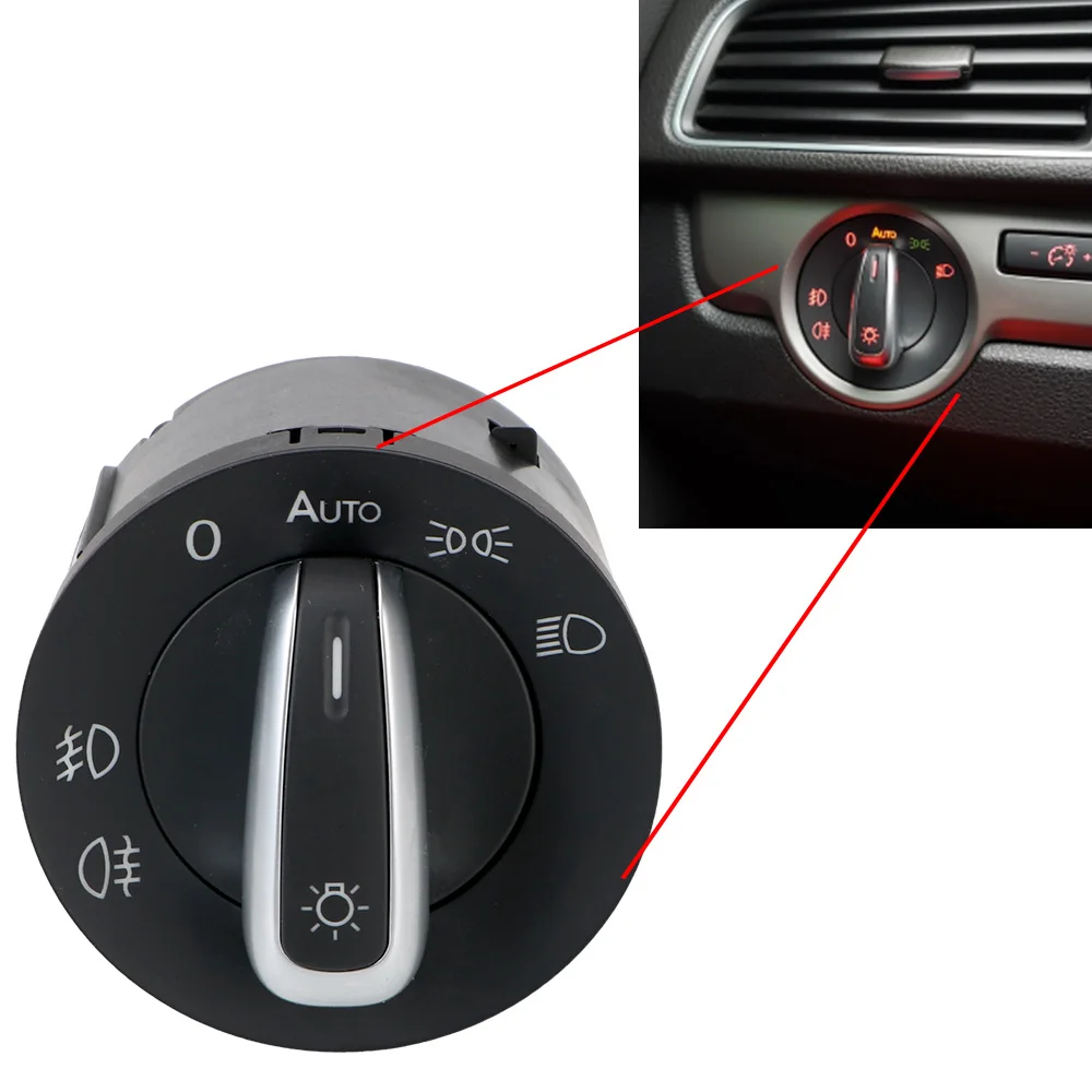 

Светильник с противотуманной головкой для Golf Jetta MK5 MK6 GTI Passat B6 B7 CC Touran Tiguan 5ND941431B хромированный автоматический головной светильник