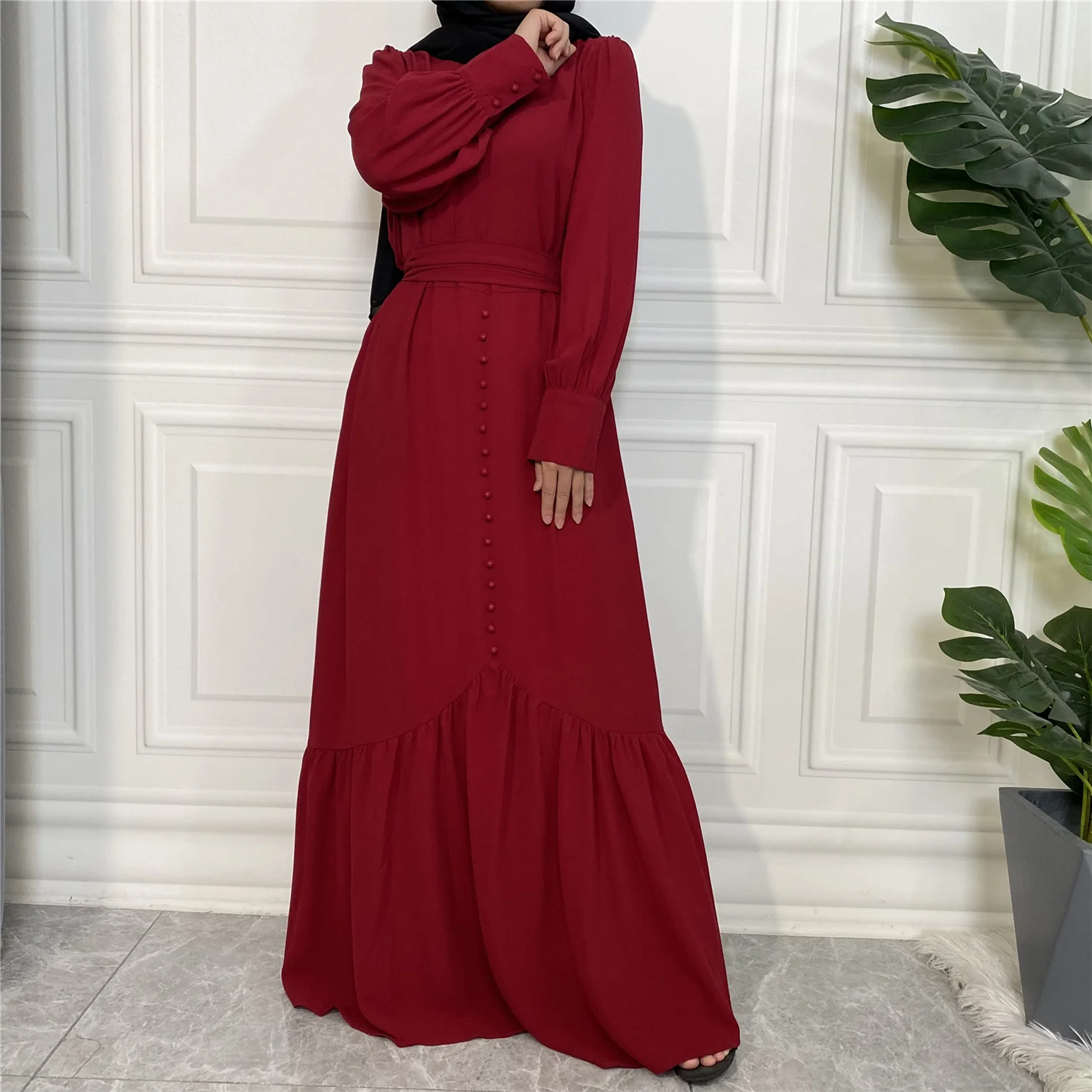 Хиджаб летнее платье турецкий трикотаж халат марокканский стиль исламский