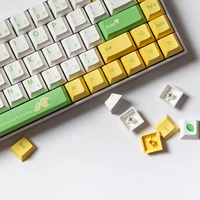 lemon 139 keys keycaps cherry profile pbt keycap dye sub japanese for cherry ikbc mechanical keyboard for mx switches