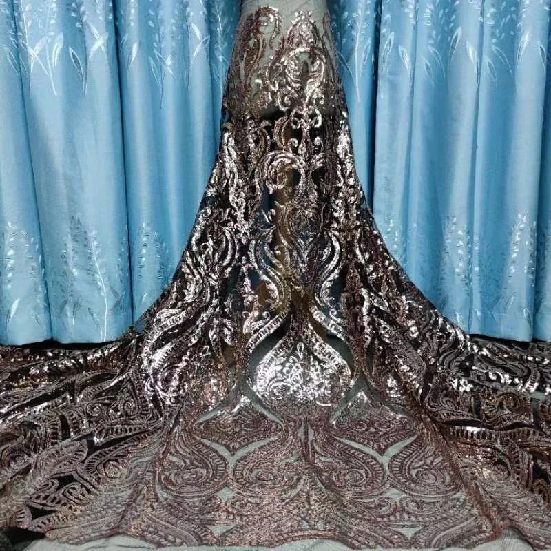 Африканская кружевная ткань 2020 цвета шампанского Высококачественная вышивка