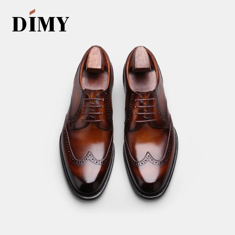 2019 DIMY кожаная обувь мужская деловая модельная Молодежная трендовая повседневная